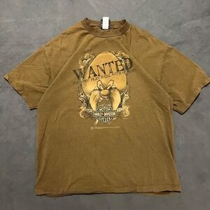 Vintage Harley Davidson Looney Tunes T Shirt XL‎ Yosemite Sam Taz Bugs